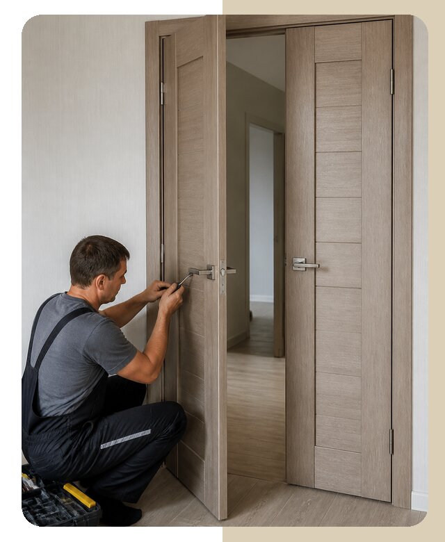 Установка двухстворчатой двери в Сыктывкаре от 6702 р. | ДвериЛегко-Скт